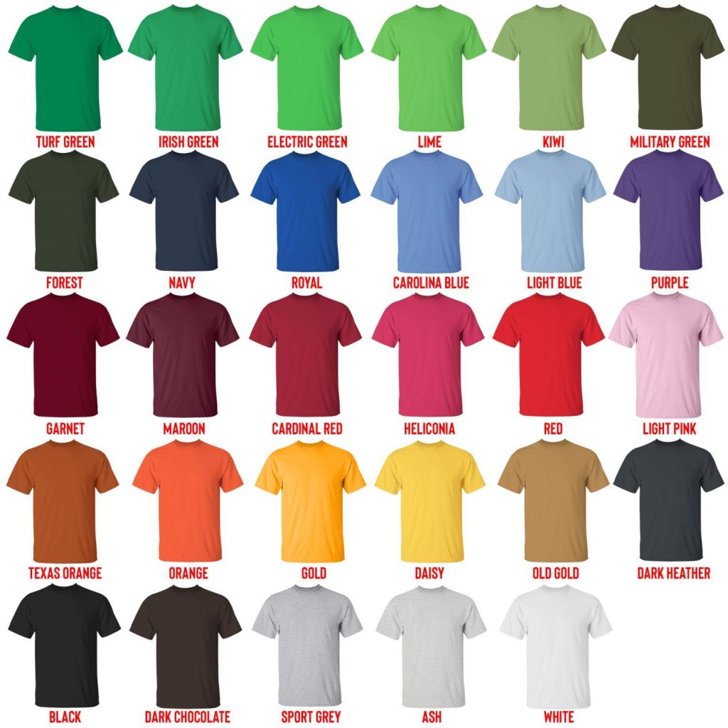 t shirt color chart - Sea Of Thieves Merch